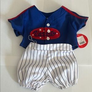 Build a Bear Blue and White Varsity Outfit